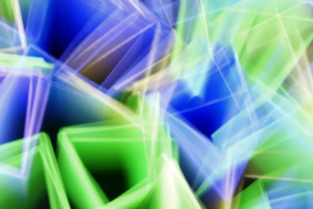 diseño digital en verde y azul
